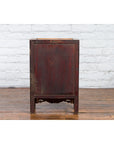 19th Century Chinese Qing Dynasty Small Cabinet with Carved Shelf and Apron-11. Asian & Chinese Furniture, Art, Antiques, Vintage Home Décor for sale at FEA Home