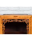 19th Century Chinese Qing Dynasty Small Cabinet with Carved Shelf and Apron-5. Asian & Chinese Furniture, Art, Antiques, Vintage Home Décor for sale at FEA Home