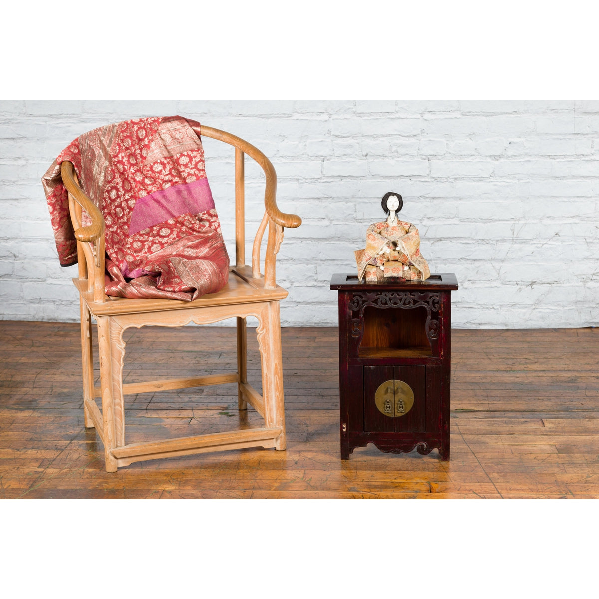 Chinese Qing Dynasty 19th Century Jewelry Cabinet with Star-Carved Shelf-2. Asian & Chinese Furniture, Art, Antiques, Vintage Home Décor for sale at FEA Home