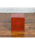 Chinese Early 20th Century Red Lacquer Jewelry Box with Bronze Hardware-16. Asian & Chinese Furniture, Art, Antiques, Vintage Home Décor for sale at FEA Home