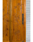 Chinese Qing Dynasty 19th Century Elmwood Armoire with Low-Relief Carved Foliage-13. Asian & Chinese Furniture, Art, Antiques, Vintage Home Décor for sale at FEA Home