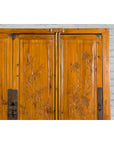 Chinese Qing Dynasty 19th Century Elmwood Armoire with Low-Relief Carved Foliage-7. Asian & Chinese Furniture, Art, Antiques, Vintage Home Décor for sale at FEA Home