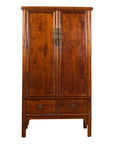 Chinese 19th Century Qing Dynasty Period Elmwood Cabinet with Doors and Drawers-1. Asian & Chinese Furniture, Art, Antiques, Vintage Home Décor for sale at FEA Home