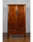 Chinese 19th Century Qing Dynasty Period Elmwood Cabinet with Doors and Drawers-2. Asian & Chinese Furniture, Art, Antiques, Vintage Home Décor for sale at FEA Home