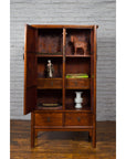 Chinese 19th Century Qing Dynasty Period Elmwood Cabinet with Doors and Drawers-8. Asian & Chinese Furniture, Art, Antiques, Vintage Home Décor for sale at FEA Home