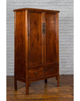 Chinese 19th Century Qing Dynasty Period Elmwood Cabinet with Doors and Drawers-9. Asian & Chinese Furniture, Art, Antiques, Vintage Home Décor for sale at FEA Home
