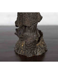 Lost Wax Cast Bronze Statue of a Young Japanese Maiden Standing on a Fish Base-13. Asian & Chinese Furniture, Art, Antiques, Vintage Home Décor for sale at FEA Home