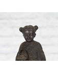 Lost Wax Cast Bronze Statue of a Young Japanese Maiden Standing on a Fish Base-14. Asian & Chinese Furniture, Art, Antiques, Vintage Home Décor for sale at FEA Home