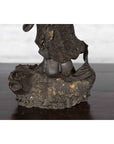 Lost Wax Cast Bronze Statue of a Young Japanese Maiden Standing on a Fish Base-6. Asian & Chinese Furniture, Art, Antiques, Vintage Home Décor for sale at FEA Home