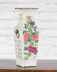 Chinese Qing 19th Century Altar Vase with Hand-Painted Flowers and Calligraphy-2. Asian & Chinese Furniture, Art, Antiques, Vintage Home Décor for sale at FEA Home
