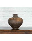 Rustic Indian Vintage Vase with Tapering Lines and Gilded Calligraphy-3. Asian & Chinese Furniture, Art, Antiques, Vintage Home Décor for sale at FEA Home