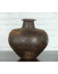 Rustic Indian Vintage Vase with Tapering Lines and Gilded Calligraphy-8. Asian & Chinese Furniture, Art, Antiques, Vintage Home Décor for sale at FEA Home