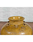 Chinese Antique Martaban Water Jar with Dragon Motifs and Ocher Glaze-5. Asian & Chinese Furniture, Art, Antiques, Vintage Home Décor for sale at FEA Home