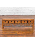 Chinese Qing Dynasty 19th Century Low Kang Cabinet with Carved Scrolling Apron-11. Asian & Chinese Furniture, Art, Antiques, Vintage Home Décor for sale at FEA Home