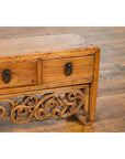Chinese Qing Dynasty 19th Century Low Kang Cabinet with Carved Scrolling Apron-17. Asian & Chinese Furniture, Art, Antiques, Vintage Home Décor for sale at FEA Home