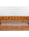 Chinese Qing Dynasty 19th Century Low Kang Cabinet with Carved Scrolling Apron-2. Asian & Chinese Furniture, Art, Antiques, Vintage Home Décor for sale at FEA Home