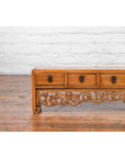 Chinese Qing Dynasty 19th Century Low Kang Cabinet with Carved Scrolling Apron-6. Asian & Chinese Furniture, Art, Antiques, Vintage Home Décor for sale at FEA Home