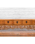 Chinese Qing Dynasty 19th Century Low Kang Cabinet with Carved Scrolling Apron-8. Asian & Chinese Furniture, Art, Antiques, Vintage Home Décor for sale at FEA Home