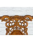 Chinese Antique Carved Wood Armchair with Medallion, Mythical Animal and Clouds-6. Asian & Chinese Furniture, Art, Antiques, Vintage Home Décor for sale at FEA Home