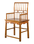 Chinese Qing Dynasty Period 19th Century Elmwood Armchair with Hand-Carved Apron-1. Asian & Chinese Furniture, Art, Antiques, Vintage Home Décor for sale at FEA Home
