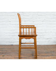 Chinese Qing Dynasty Period 19th Century Elmwood Armchair with Hand-Carved Apron-10. Asian & Chinese Furniture, Art, Antiques, Vintage Home Décor for sale at FEA Home