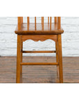 Chinese Qing Dynasty Period 19th Century Elmwood Armchair with Hand-Carved Apron-12. Asian & Chinese Furniture, Art, Antiques, Vintage Home Décor for sale at FEA Home