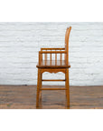 Chinese Qing Dynasty Period 19th Century Elmwood Armchair with Hand-Carved Apron-14. Asian & Chinese Furniture, Art, Antiques, Vintage Home Décor for sale at FEA Home
