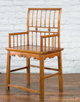 Chinese Qing Dynasty Period 19th Century Elmwood Armchair with Hand-Carved Apron-15. Asian & Chinese Furniture, Art, Antiques, Vintage Home Décor for sale at FEA Home