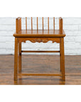 Chinese Qing Dynasty Period 19th Century Elmwood Armchair with Hand-Carved Apron-3. Asian & Chinese Furniture, Art, Antiques, Vintage Home Décor for sale at FEA Home