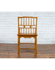 Chinese Qing Dynasty Elmwood Armchair - Hand-Carved Apron-7. Asian & Chinese Furniture, Art, Antiques, Vintage Home Décor for sale at FEA Home