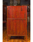 Chinese Ming Dynasty Style Cabinet with Gilt Carved Court and Work Scenes-9. Asian & Chinese Furniture, Art, Antiques, Vintage Home Décor for sale at FEA Home