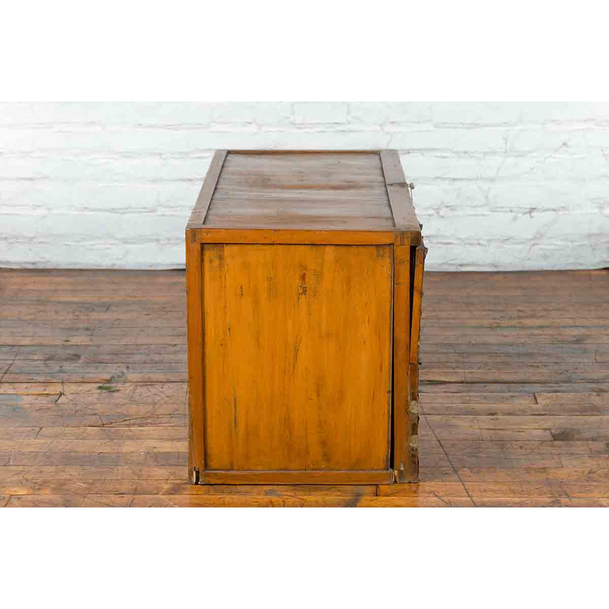 Korean Early 20th Century Storage Chest with Silver Plated Brass Hardware-14. Asian & Chinese Furniture, Art, Antiques, Vintage Home Décor for sale at FEA Home