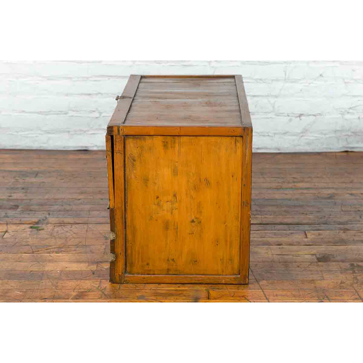 Korean Early 20th Century Storage Chest with Silver Plated Brass Hardware-16. Asian & Chinese Furniture, Art, Antiques, Vintage Home Décor for sale at FEA Home