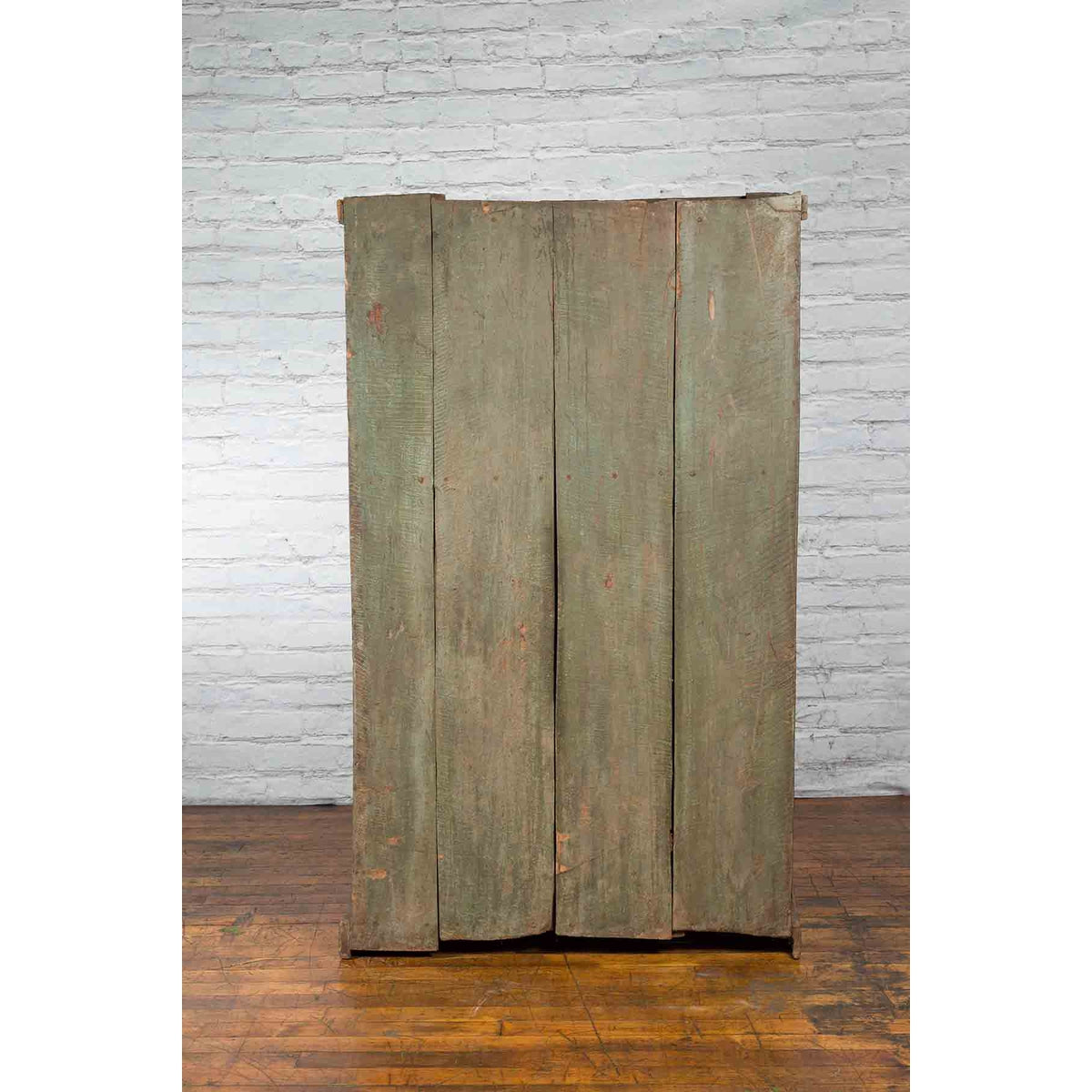 19th Century Goan Cabinet with Pairs of Double Doors and Green Painted Panels-11. Asian & Chinese Furniture, Art, Antiques, Vintage Home Décor for sale at FEA Home