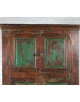 19th Century Goan Cabinet with Pairs of Double Doors and Green Painted Panels-6. Asian & Chinese Furniture, Art, Antiques, Vintage Home Décor for sale at FEA Home
