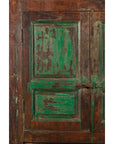 19th Century Goan Cabinet with Pairs of Double Doors and Green Painted Panels-9. Asian & Chinese Furniture, Art, Antiques, Vintage Home Décor for sale at FEA Home