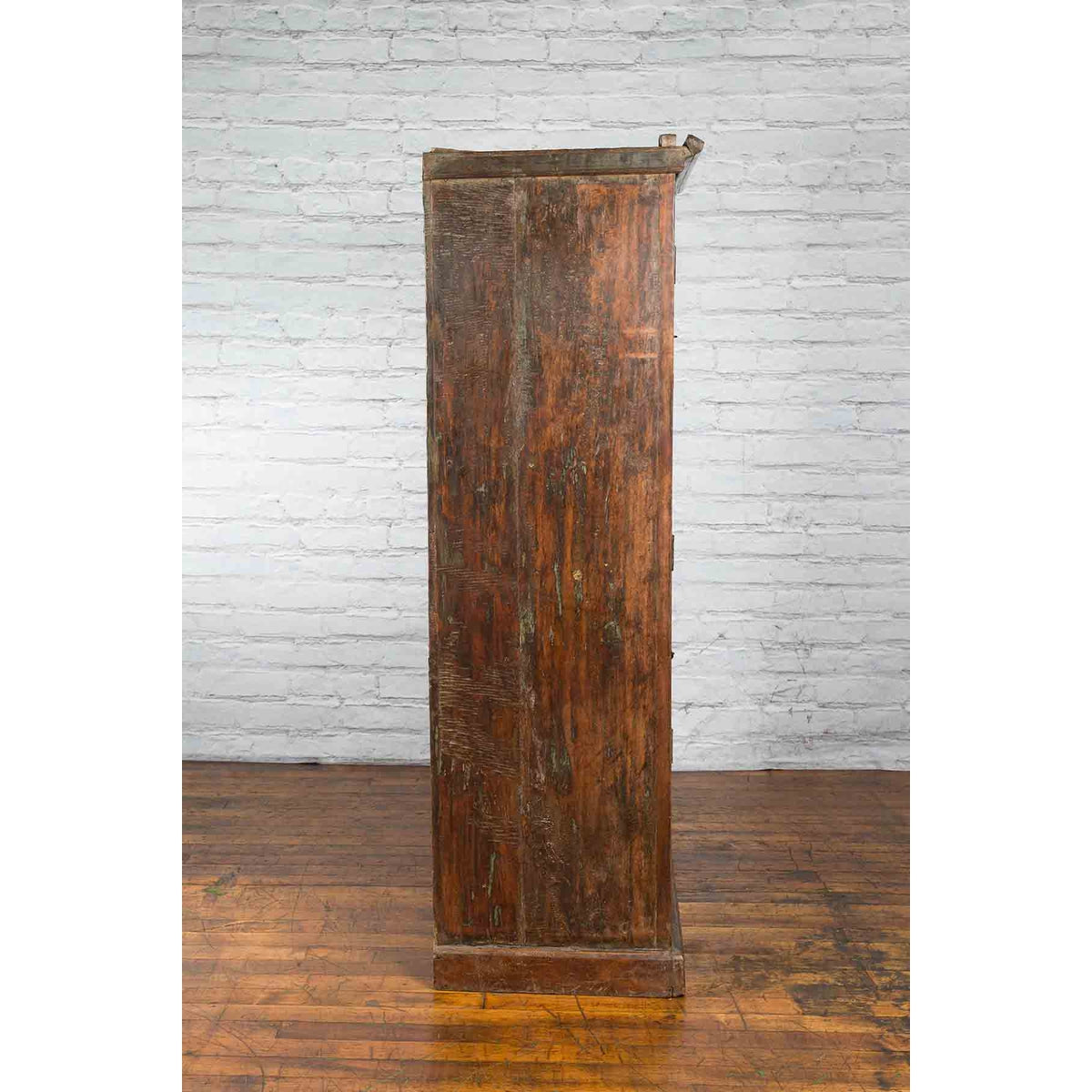 19th Century Goan Cabinet with Pairs of Double Doors and Green Painted Panels-10. Asian & Chinese Furniture, Art, Antiques, Vintage Home Décor for sale at FEA Home