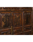 Qing Dynasty 1800s Brown Lacquered Chinese Cabinet with Doors and Drawers-11. Asian & Chinese Furniture, Art, Antiques, Vintage Home Décor for sale at FEA Home