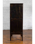 Qing Dynasty 1800s Brown Lacquered Chinese Cabinet with Doors and Drawers-12. Asian & Chinese Furniture, Art, Antiques, Vintage Home Décor for sale at FEA Home