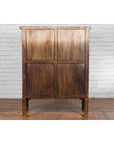 Qing Dynasty 1800s Brown Lacquered Chinese Cabinet with Doors and Drawers-13. Asian & Chinese Furniture, Art, Antiques, Vintage Home Décor for sale at FEA Home