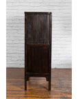 Qing Dynasty 1800s Brown Lacquered Chinese Cabinet with Doors and Drawers-14. Asian & Chinese Furniture, Art, Antiques, Vintage Home Décor for sale at FEA Home