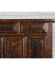 Qing Dynasty 1800s Brown Lacquered Chinese Cabinet with Doors and Drawers-17. Asian & Chinese Furniture, Art, Antiques, Vintage Home Décor for sale at FEA Home