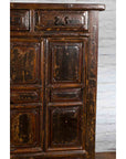 Qing Dynasty 1800s Brown Lacquered Chinese Cabinet with Doors and Drawers-8. Asian & Chinese Furniture, Art, Antiques, Vintage Home Décor for sale at FEA Home