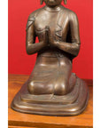 Pair of Burmese 20th Century Bronze Statues of Kneeling Buddhist Disciples-8. Asian & Chinese Furniture, Art, Antiques, Vintage Home Décor for sale at FEA Home
