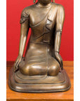 Pair of Burmese 20th Century Bronze Statues of Kneeling Buddhist Disciples-9. Asian & Chinese Furniture, Art, Antiques, Vintage Home Décor for sale at FEA Home