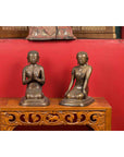 Pair of Burmese 20th Century Bronze Statues of Kneeling Buddhist Disciples-3. Asian & Chinese Furniture, Art, Antiques, Vintage Home Décor for sale at FEA Home