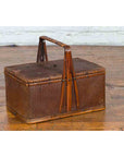 Chinese Early 20th Century Rattan Lunch Box with Tripartite Bamboo Handle-2. Asian & Chinese Furniture, Art, Antiques, Vintage Home Décor for sale at FEA Home