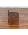Chinese Early 20th Century Rattan Lunch Box with Tripartite Bamboo Handle-9. Asian & Chinese Furniture, Art, Antiques, Vintage Home Décor for sale at FEA Home