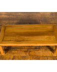 Vintage Chinese Low Kang Table with Horse Hoof Feet and Pierced Sides-5. Asian & Chinese Furniture, Art, Antiques, Vintage Home Décor for sale at FEA Home