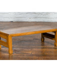 Vintage Chinese Low Kang Table with Horse Hoof Feet and Pierced Sides-9. Asian & Chinese Furniture, Art, Antiques, Vintage Home Décor for sale at FEA Home